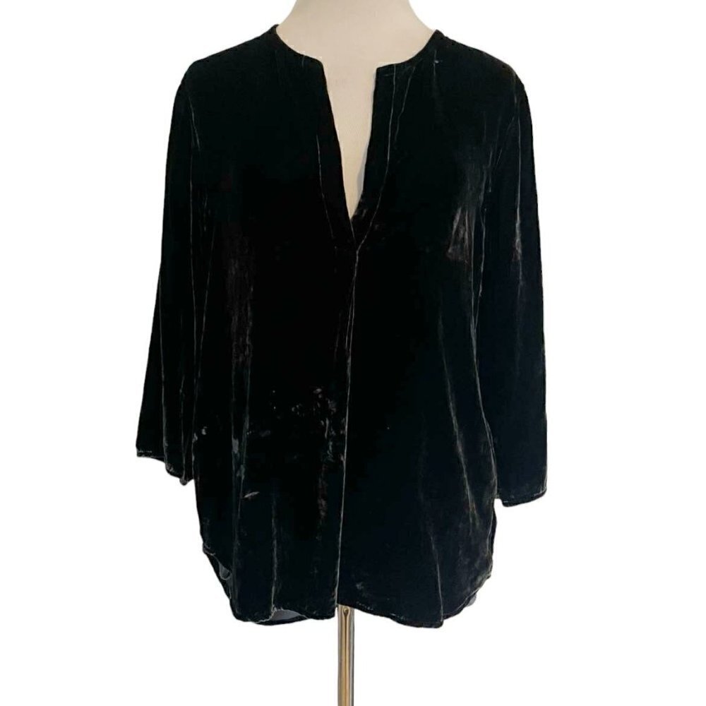 CP SHADES Size Small  Top Blouse Velvet Low Sleeveless Hi Lo